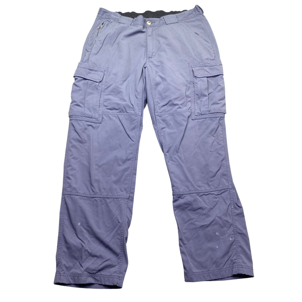 Duluth Trading Co Dry on the Fly Cargo Pants Mens L x 32 Blue Gray Hiking Work